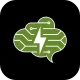 The 'OverLoaded' logo, combining a green cloud, brain circuit patterns, and a chat bubble outline with a central lightning bolt, emblematic of the overloaded.ai community's dynamic online money-making strategies.